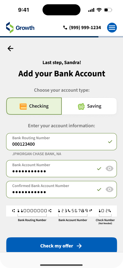 Digital lending platform, screen 12
