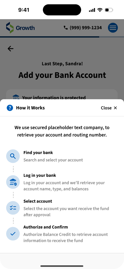Digital lending platform, screen 14