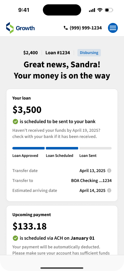Digital lending platform, screen 16
