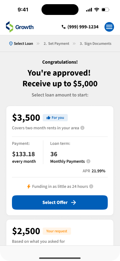 Digital lending platform, screen 17